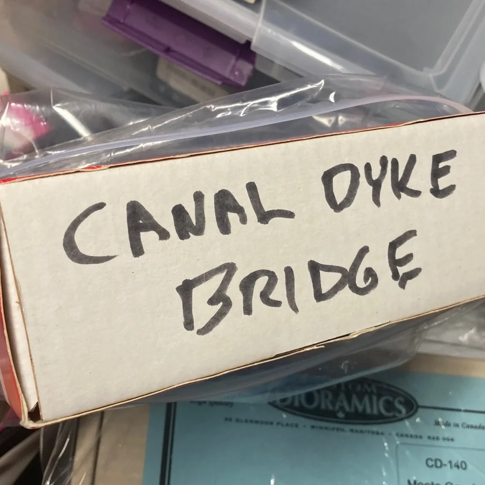 Custom Dioramics 1/35 Canal Dyke Bridge France WWII, unbuilt, polyfoam resin kit